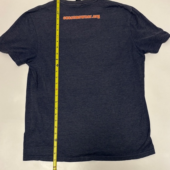 District Airplane 'Keep the Blue Side Up' Graphic Gray T-Shirt Cessna Owner M - Picture 2 of 3